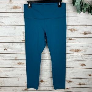 LULULEMON Turquoise Ankle Length Hi Waist Leggings